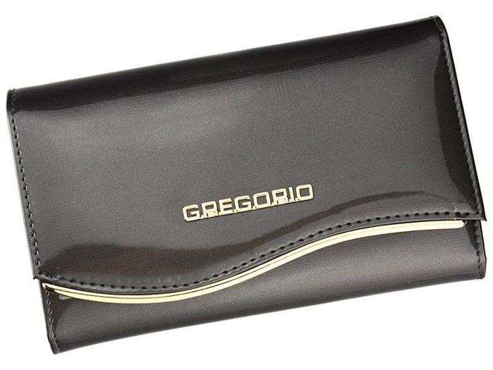 Dámská peněženka Gregorio ZLF-112 z přírodní kůže v barvě popel střední velikosti s horizontální orientací